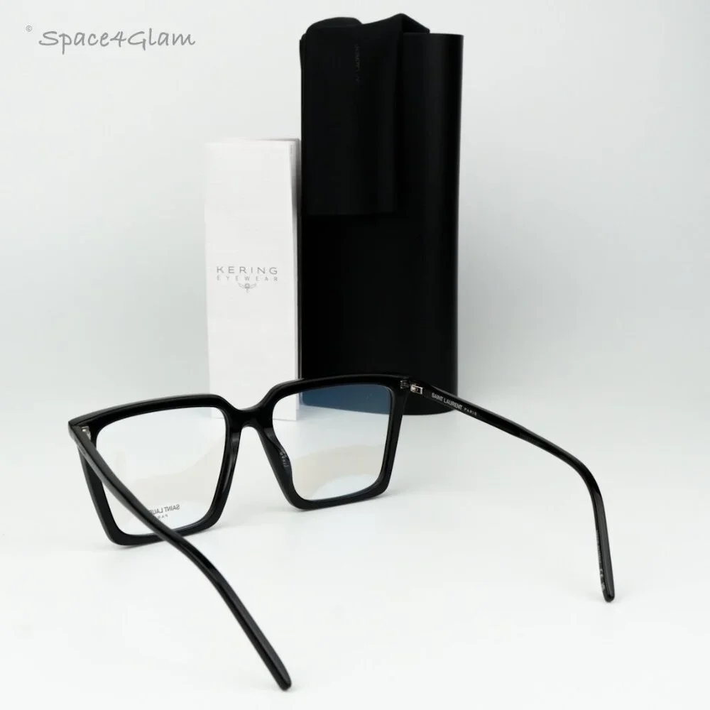 Saint Laurent Women Eyeglasses Black Demo Square SL474OPT 001 BRAND NEW